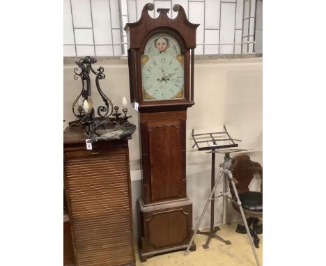   An early 19th century mahogany and oak eight day longcase clock marked Walker of Nantwich, height 215cm