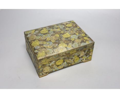   A Japanese champleve enamel  box