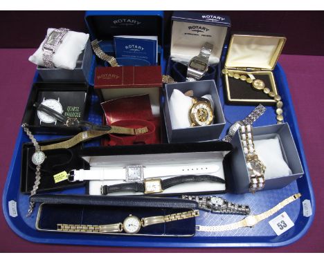 Assorted Ladies and Gent's Wristwatches, including Rotary, Ingersoll, Rotary digital, TJC, etc :- One Tray 
