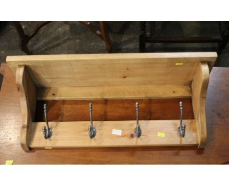 Pine combination shelf/coat rack