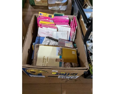 Box of magazines, pamphlets and ordnance survey maps 