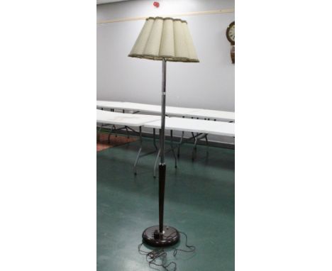 Mid century style standard lamp with polka dot shade, height 180 cm