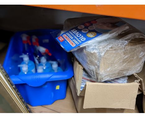 Light weight disposable hygiene gloves, alcohol hand gel and de-icer  