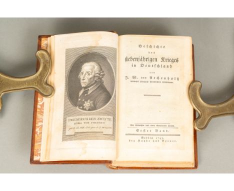 Geschichte des Siebenjährigen Krieges in Deutschland, by Haude und Spener Berlin 1793. First volume. With map. In leather har