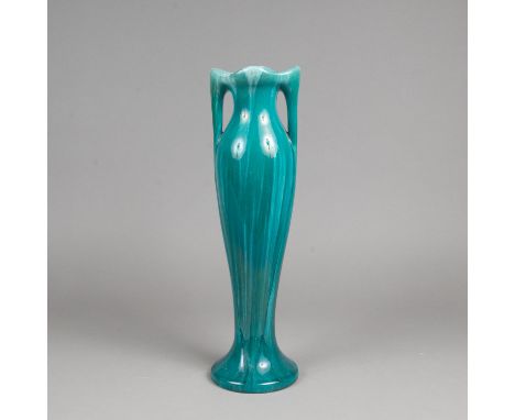 Theodore Deck (1823-1891)-Attributed, art nouveau ceramic vase. 43 cm.