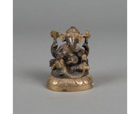 Ganesha, bronze. Indian. Around 1900. 9 cm.