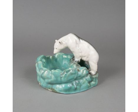 Czech Ceramic, icebear. First half 20th Century. 20 cm high.