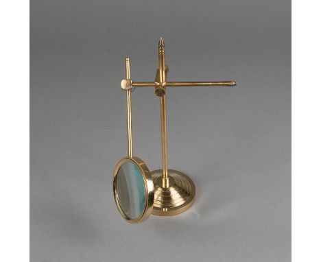 Magnifier, bronze. Glass. 30 cm. Movable.