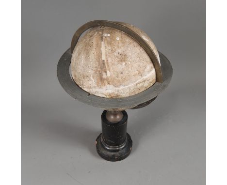Planet Globe, on original wooden shaft. French Around 1800. 40 cm.
