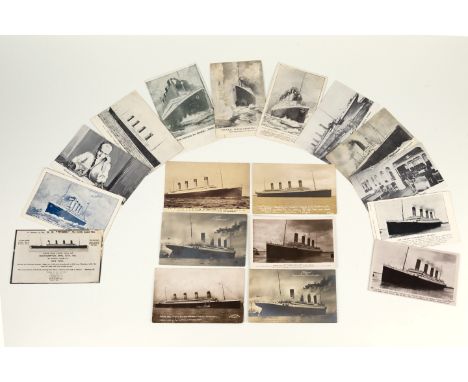 Of Titanic interest, eighteen postcards, real photo postcard, White Star line triple-screw steamer by batchelder Bros, Croydo