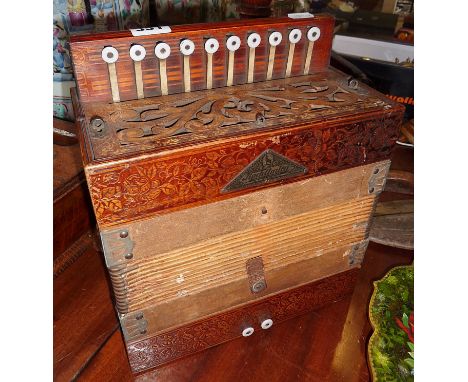 Victorian German steel reed accordion