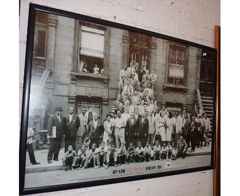 Large black and white poster of "Art Kane Jazz portrait Harlem 1958"