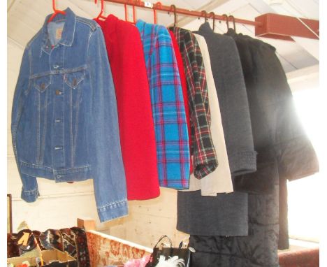 Vintage clothing: Large collection of assorted sports clothing, Chanel style jackets, coats, etc., inc. two boxes full - some