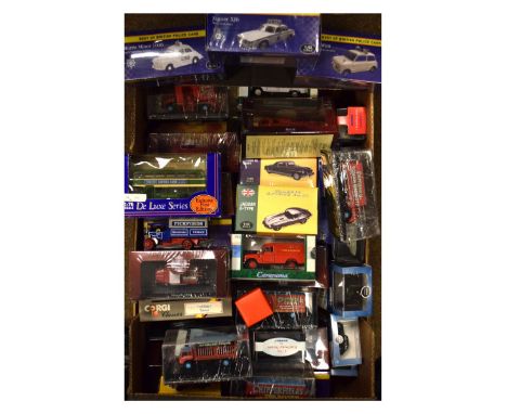 Large quantity of boxed die-cast model vehicles to include; Best of British Police cars, Oxford die-cast, Corgi Classics, Gil