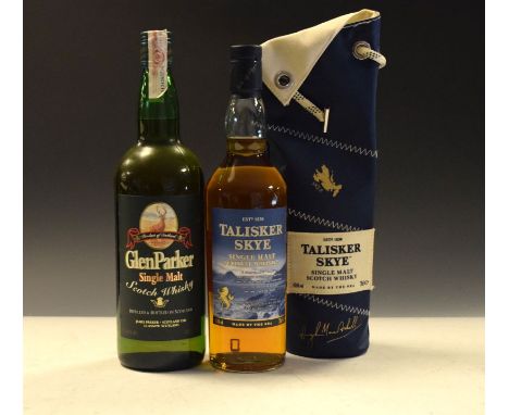 Wines &amp; Spirits - 1lt bottle of Glen Parker Single Malt Scotch Whisky, together with a bottle of Talisker Skye Single Mal