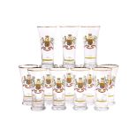 A SET OF 12 ELIZABETH II 1953 CORONATION BEER GLASSES