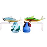 TWO MARCELLO FURLAN MURANO GLASS ANIMALS AND TWO OTHERS