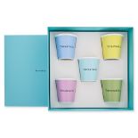 A SET OF FIVE TIFFANY & CO. COFFEE CUPS