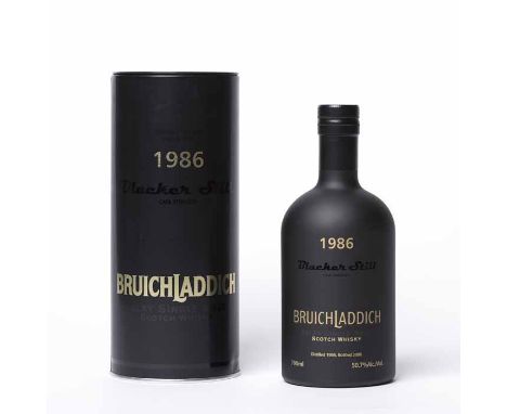 BRUICHLADDICH 1986 'BLACKER STILL' AGED 20 YEARS
Islay Single Malt Scotch Whisky. Distilled 1986, bottled 2006. Bottle no. 17