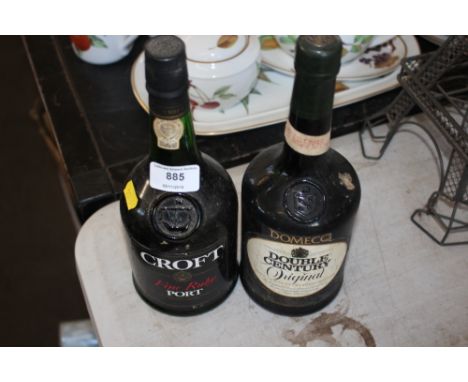 A bottle of Croft Fine Ruby port together with a bottle Domeco sherry 