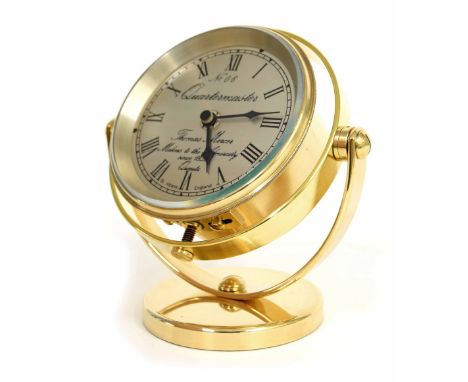 Interesting limited edition chronometer style quartz timepiece, the 4" silvered dial inscribed Thomas Mercer, Makers to the A