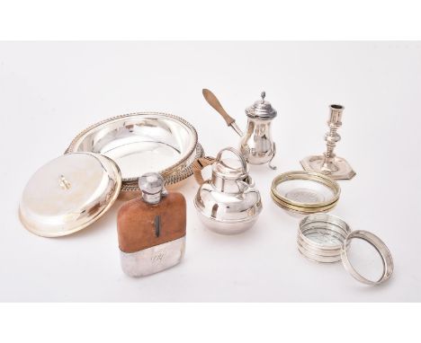 
	
		A collection of electro-plated items, to include: various entree dishes and covers; oval trays with gadrooned borders, t