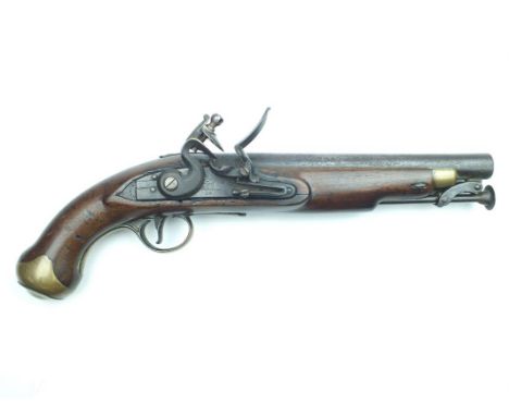 A flintlock New Land Pattern service pistol to the 15th King's Light Dragoons, 9inch barrel, stepped and bolted lock stamped 
