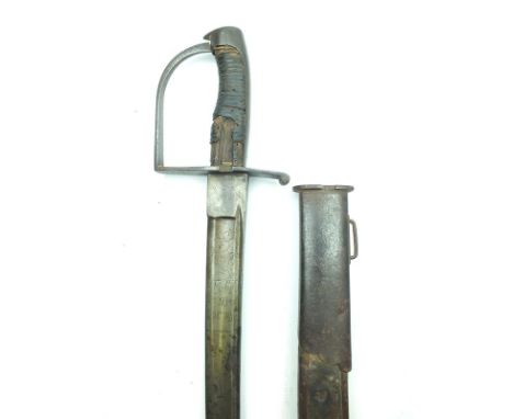 A 1788 Pattern Cavalry Officer's sword to the 16th or Queen's Light Dragoons, 92cm curved fullered blade decorated with stand