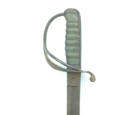 A Victorian 1821 Pattern Light Cavalry Officer's sword, 93cm blade by Wilkinson, serial no 22097 for 1877, etched with scroll