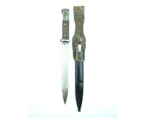 An etched Mauser bayonet with SS Panzer inscription, marked 5SS Panzer Division Wiking and Mein Ehre HeiBt Treue in Gothic sc