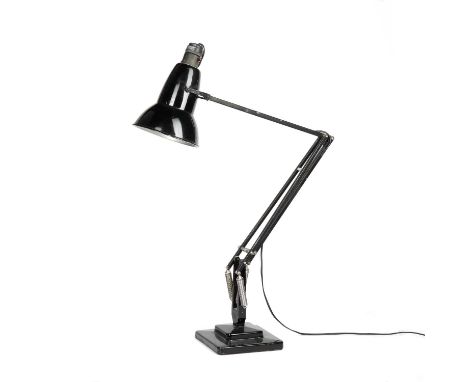 Herbert Terry & Sonsblack enamel anglepoise table lamp, stamped 'Herbert Terry & Sons Ltd, Redditch', height adjustable The p