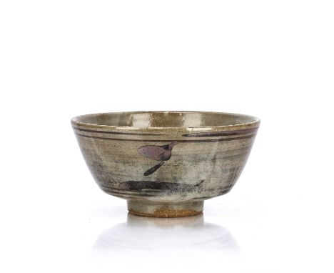 Attributed to David Leach (1911-2005) at St. Ives potterystudio pottery, 'Z' bowl or bird on a branch, seal mark to base and 