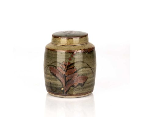 Attributed to David Leach (1911-2005) at Lowerdown Pottery studio pottery small storage jar and cover, with Lowerdown Pottery