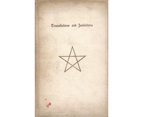 Translations and Imitations by Patch L B Courtney with initialled inscription LBC dated 1892, Reasonable condition. We combin