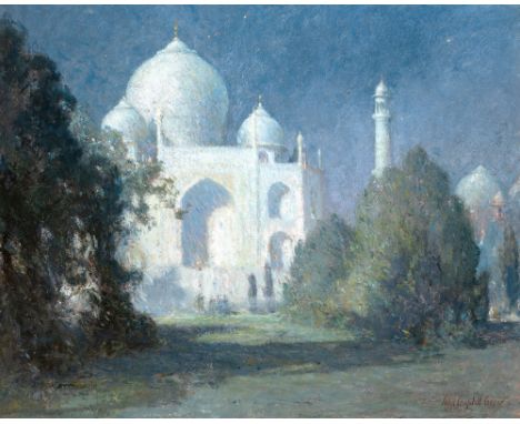 American, 1856-1937The Taj Mahal, MoonlightSigned Colin Campbell Cooper (lr)Oil on canvas29 x 36 1/4 inches (73.7 x 92.1 cm)P