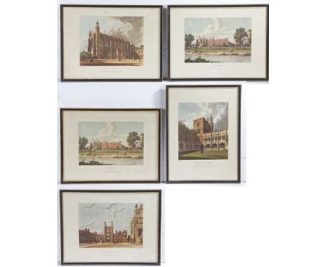 'Cloisters of Eton College, 'Eton College Great Court', 'Eton College Chapel and two 'Eton College from the River' A group of