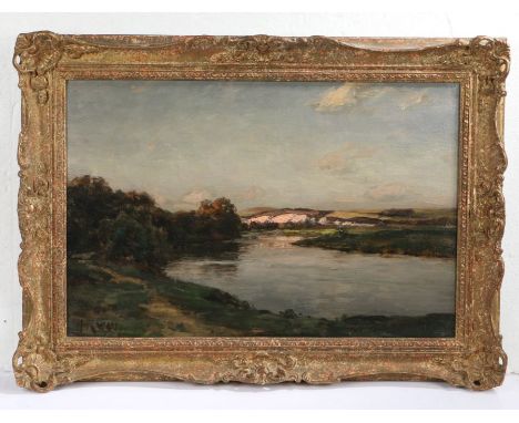 Jose Weiss (British, 1859-1919) River Landscape, signed Jose Weiss (lower left), oil on canvas, 40 x 60cm

Provenance

The Ho