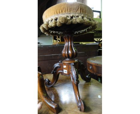 A Victorian mahogany bobbin turned tray top wine table, 68 cm high approx together with a Victorian mahogany fluted baluster 