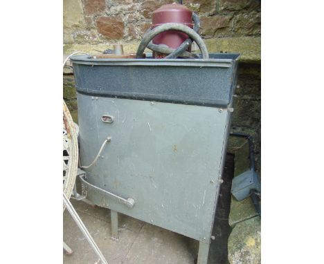 A potters wheel in steel and enamel by Judson & Hudson Ltd, Keighley