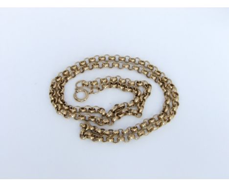 A 9ct gold cable link chain, 12.3g