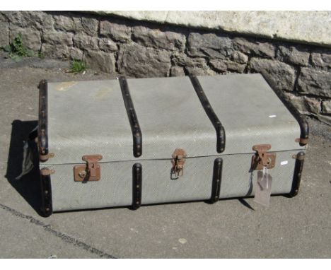 A vintage travel trunk