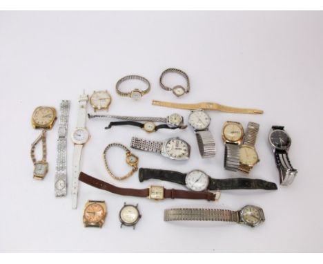 A collection of 20 vintage and modern gentlemans wristwatches