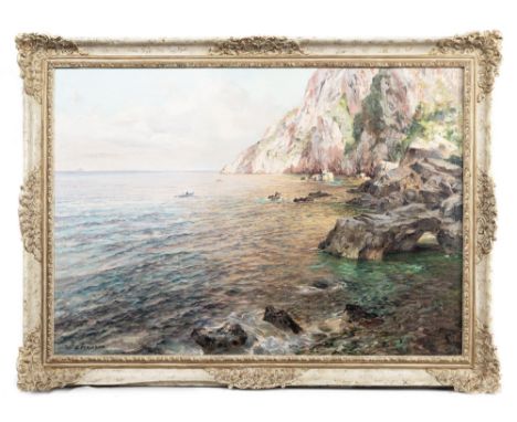 oil on canvas, signed, titled verso framed image size 71cm x 100cm, overall size 84cm x 114cm Note: Carlo Perandini was a hig