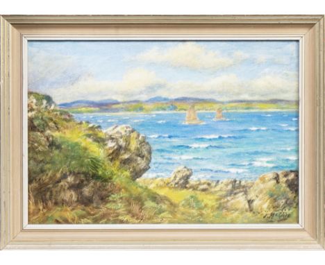 pastel on paper, signed framed and under glass image size 28cm x 41cm, overall size 36cm x 49cm