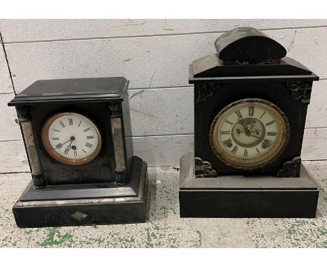 Two slate mantle clock 