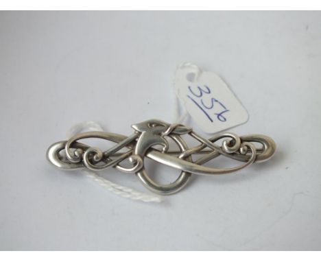 A silver Celtic style brooch 