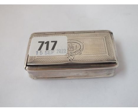 A continental snuff box with concave sides - 3" wide 
