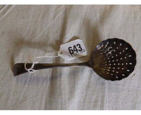 Sugar sifter ladle with shell bowl - Sheffield 1933 