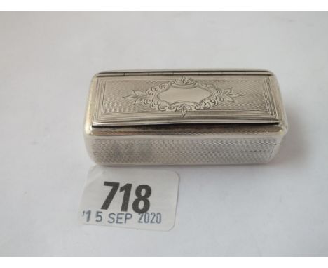 Another c19 continental snuff box, engine turned - 2.5" wide