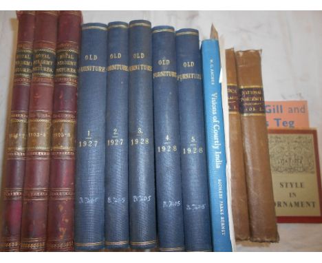 ART &amp; ILLUSTRATED BOOKS STRANGE, E.F. Old Furniture. A Magazine of Domestic Ornament Vols. 1-5, June 1927-Dec.1928, 4to c